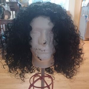 Curly Black  Lace Front Wig for Women